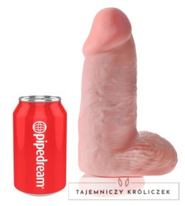 King Cock - Realistyczne Grube Dildo Z Przyssawką 23 CM Jasny Kolor Skóry King Cock