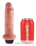 King Cock - Realistyczne Naturalne Dildo Z Wytryskiem 15 CM Jasny Kolor Skóry King Cock