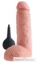 King Cock - Realistyczne Naturalne Dildo Z Wytryskiem 20 CM Jasny Kolor Skóry King Cock