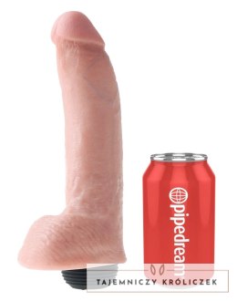 King Cock - Realistyczne Naturalne Dildo Z Wytryskiem 23 CM Jasny Kolor Skóry King Cock