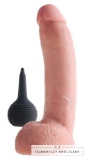 King Cock - Realistyczne Naturalne Dildo Z Wytryskiem 23 CM Jasny Kolor Skóry King Cock