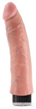 King Cock - Realistyczny Wibrator Jak Naturalny Penis Z Przyssawką 18 CM Jasny Kolor Skóry King Cock