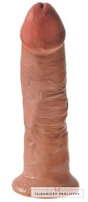 King Cock - Realistyczne Zakrzywione Dildo Z Przyssawką 23 CM Ciemny Kolor Skóry King Cock