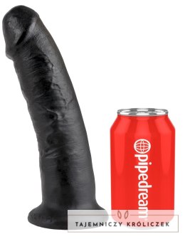 King Cock - Realistyczne Zakrzywione Dildo Z Przyssawką 23 CM Czarny King Cock