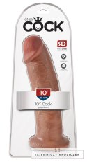 King Cock - Realistyczne Zakrzywione Dildo Z Przyssawką 25 CM Ciemny Kolor Skóry King Cock