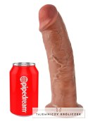 King Cock - Realistyczne Zakrzywione Dildo Z Przyssawką 25 CM Ciemny Kolor Skóry King Cock