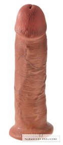 King Cock - Realistyczne Zakrzywione Dildo Z Przyssawką 25 CM Ciemny Kolor Skóry King Cock