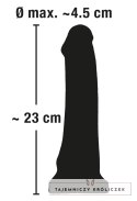 European Lover - Realistyczne Dildo Z Przyssawką Czarne 23 Cm European Lover