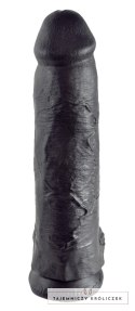 King Cock - Realistyczne Dildo Z Jądrami Czarne 30 CM King Cock