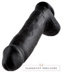 King Cock - Realistyczne Dildo Z Jądrami Czarne 30 CM King Cock