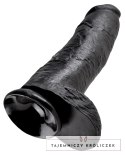 King Cock - Realistyczne Dildo Z Jądrami Czarne 30 CM King Cock