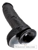 King Cock - Realistyczne Dildo Z Żołędziem Jądrami I Żyłkami 25 CM Czarny King Cock