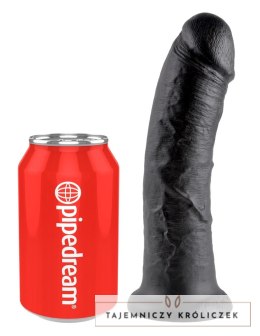 King Cock - Realistyczne Dildo Z Żyłkami I Przyssawką 20 CM Czarny Kolor Skóry King Cock