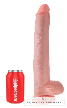 King Cock - Realistyczne Duże Dildo Z Przyssawką 36 CM Jasny Kolor Skóry King Cock