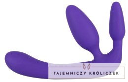 Strapless Strap-On - Dildo Do Dzikich Gier Z 3 Wtyczkami Fioletowy Strapless Strap-On