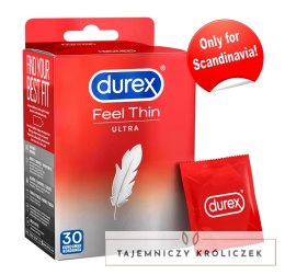 Durex Feel Thin - Prezerwatywy 20% Cieńsze 30szt Durex