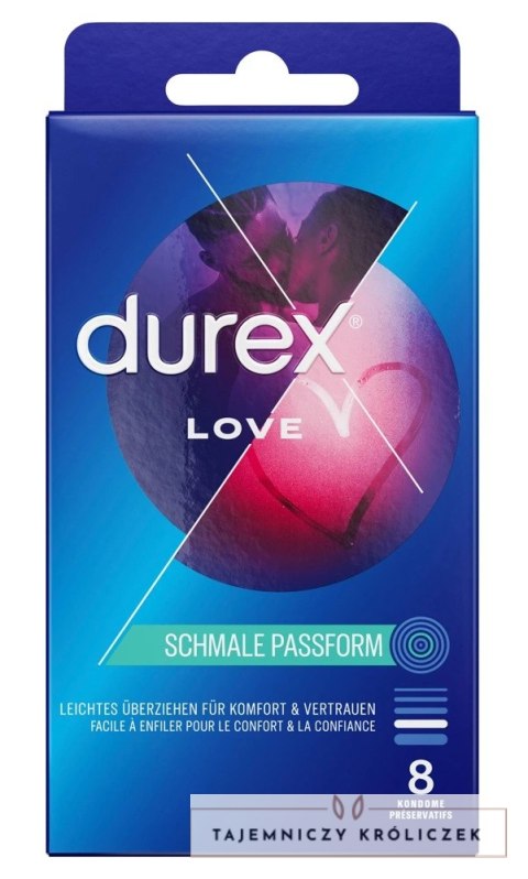 Durex Love - Prezerwatywy Łatwe Dopasowanie 8szt Durex