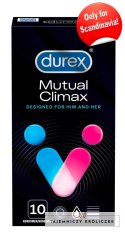 Durex Mutual Climax - Prezerwatywy Z Żebrami Łatwe Zakładanie 10szt Durex