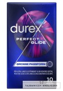 Durex Perfect Glide - Grube Nawilżone Prezerwatywy 10szt Durex