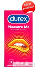 Durex Pleasure Me - Żeberkowane Prezerwatywy 10szt Durex