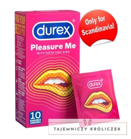 Durex Pleasure Me - Żeberkowane Prezerwatywy 10szt Durex