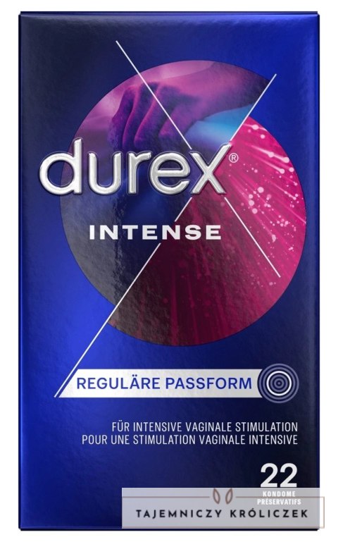 Durex - Prążkowane Prezerwatywy Miętowe Intense Orgasmic 22 szt Durex