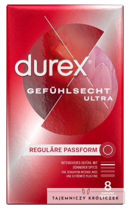 Durex - Prezerwatywy Lateksowe 20% Cieńsze Gefühlsecht Ultra 8 szt Durex