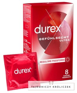 Durex - Prezerwatywy Lateksowe 20% Cieńsze Gefühlsecht Ultra 8 szt Durex