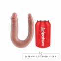 Penis dildo podwójny - King Cock U-Shaped Double Trouble Small Flesh King Cock