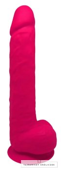 SilexD - Naturalne Dildo Z Jądrami 38 cm Różowe Model 15 Pink SILEXD