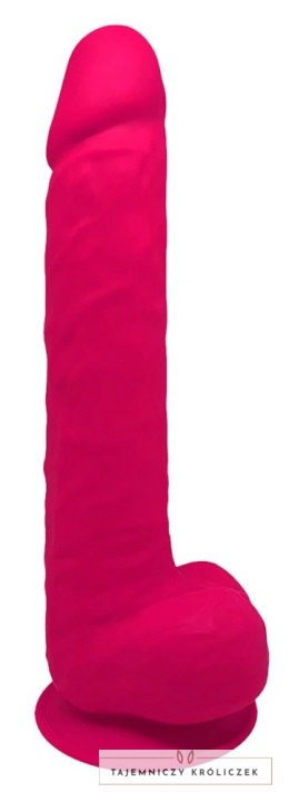 SilexD - Naturalne Dildo Z Jądrami 38 cm Różowe Model 15 Pink SILEXD