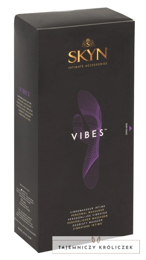 Skyn Vibes - Wibrator Króliczek Silikonowy 19 cm Fioletowy SKYN