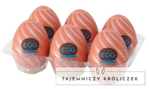 Tenga - 6 Jednorazowych Masturbatorów Egg Spiral Str. TENGA