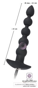 Wibracyjny Korek Analny Koraliki - Black Velvets Black Velvets