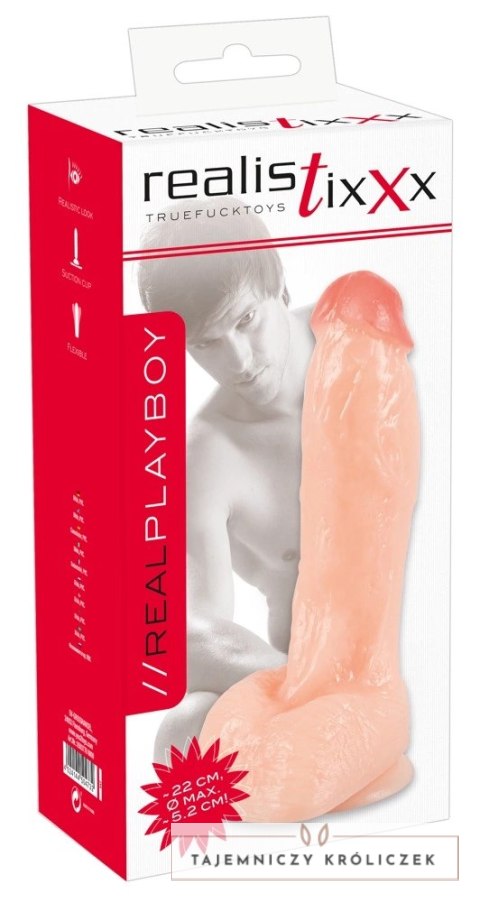 Realistixxx - Naturalne Dildo Z Żyłami Żołędziem I Jądrami 23cm Realistixxx