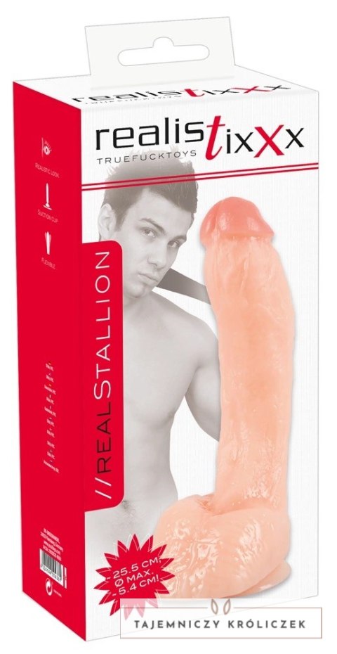 Realistixxx - Naturalne Dildo Z Żyłami Żołędziem I Jądrami 27.5cm Realistixxx