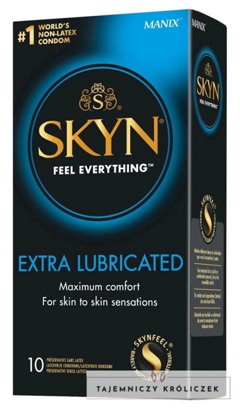 SKYN Extra Lubricated - Prezerwatywy Nielateksowe Mocno Nawilżone 10 szt SKYN