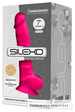 Silexd - Realistyczne Dildo Z Żyłami Żołędziem I Jądrami Różowe 17.5cm SILEXD