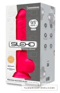 Silexd - Realistyczne Dildo Z Żyłami Żołędziem I Jądrami Różowe 24cm SILEXD