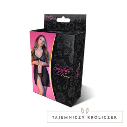 Magic Silk - Babydoll z odkrytymi plecami + stringi - LXL Magic Silk