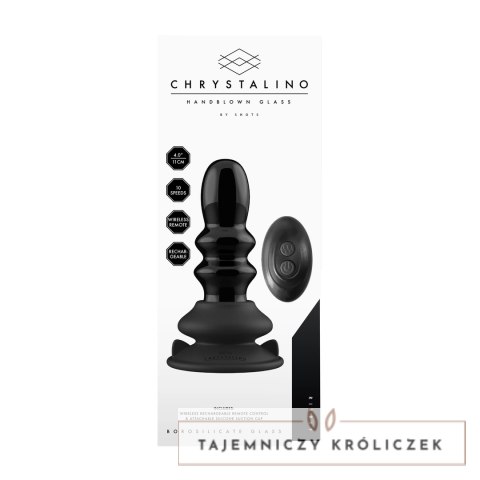 Christalino by shots - Wibrator - szklany korek analny z przyssawką Ribbly Chrystalino by Shots Christalino by shots - Wibrator - szklany korek analny z przyssawką Ribbly Chrystalino by Shots