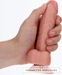 RealRock - Zakrzywione realistyczne dildo z jądrami i przyssawką 15,5 cm RealRock by Shots