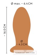 ANOS - Miękka Wtyczka Analna Z Przyssawką 16 CM Pomarańczowa ANOS