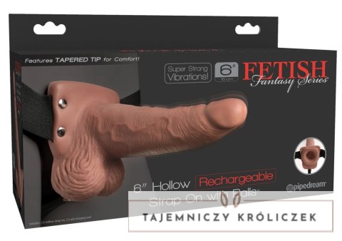 Fetish Fantasy Series - Strap-On Z Naturalnym Dildo Z Jądrami I Wibracjami Fetish Fantasy Series