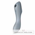 Wibrator z masażerem powietrznym - Satisfyer Curvy Trinity 3 Blue Grey Satisfyer