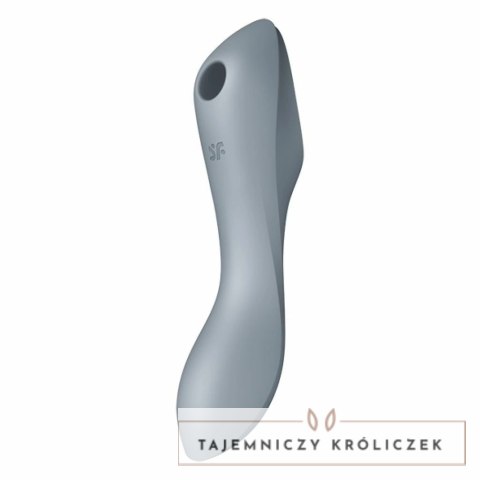 Wibrator z masażerem powietrznym - Satisfyer Curvy Trinity 3 Blue Grey Satisfyer