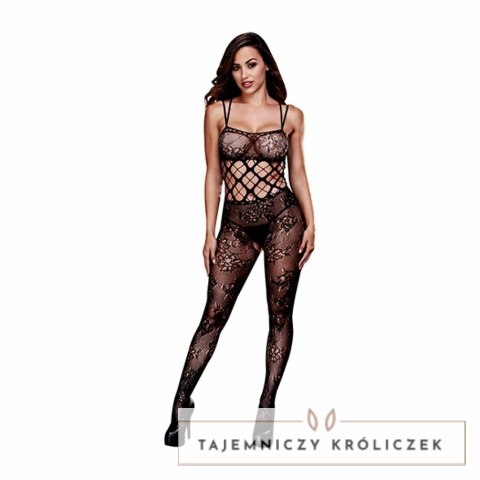 Bodystocking z otwartym krokiem - Baci Racerback Crotchless Bodystocking One Size Baci