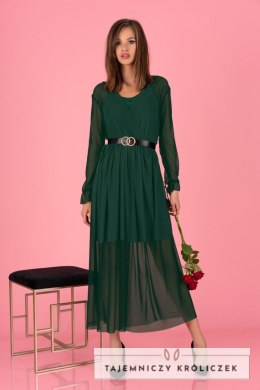 Sukienka Mariedam Dark Green + pasek GRAETIS! Dark Green S Merribel