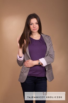 Bluzka Yasmine 3028 jeżyna Fioletowy L Lookat