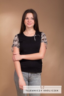 Bluzka Flora 2840 czarna Czarny XS Lookat